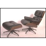 After Charles and Ray Eames for Herman Miller Lounge chair. Originally manufactured for Herman