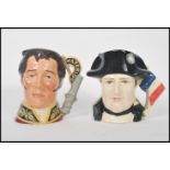 Two Royal Doulton Character jugs a large two faced