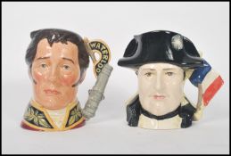 Two Royal Doulton Character jugs a large two faced