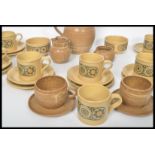 A retro 20th century Prinknash stoneware coffee se