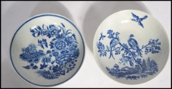 Two 18th century Worcester pearlware pearl ware sa