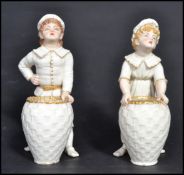 A 19th century Victorian pair of Royal Worcester b