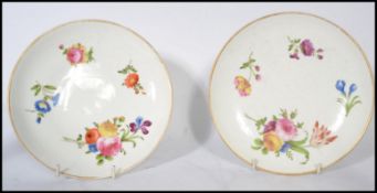 A pair of 19th century ceramic cabinet plates hand