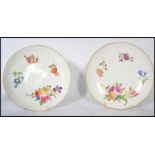 A pair of 19th century ceramic cabinet plates hand