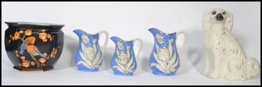 A collection of 19th century Victorian ceramics to