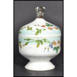 A 19th century Victorian lidded pot and cover. The