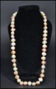 vintage freshwater pearl necklace strand. The pear