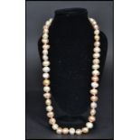 vintage freshwater pearl necklace strand. The pear