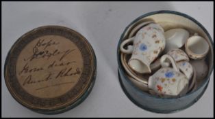 A 19th century Victorian miniature tea service in