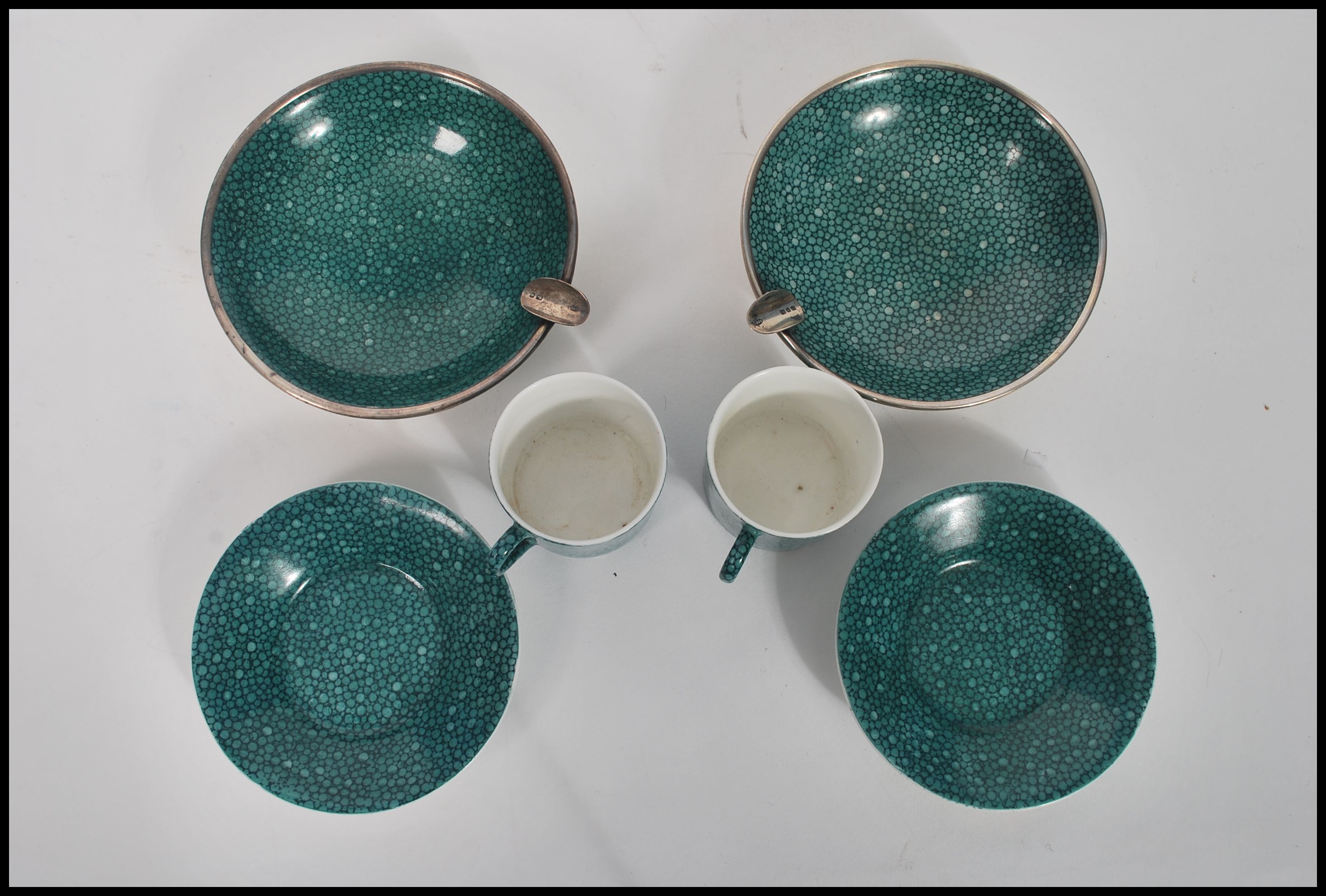 A group of Royal Doulton Shagreen pieces to includ - Image 4 of 6