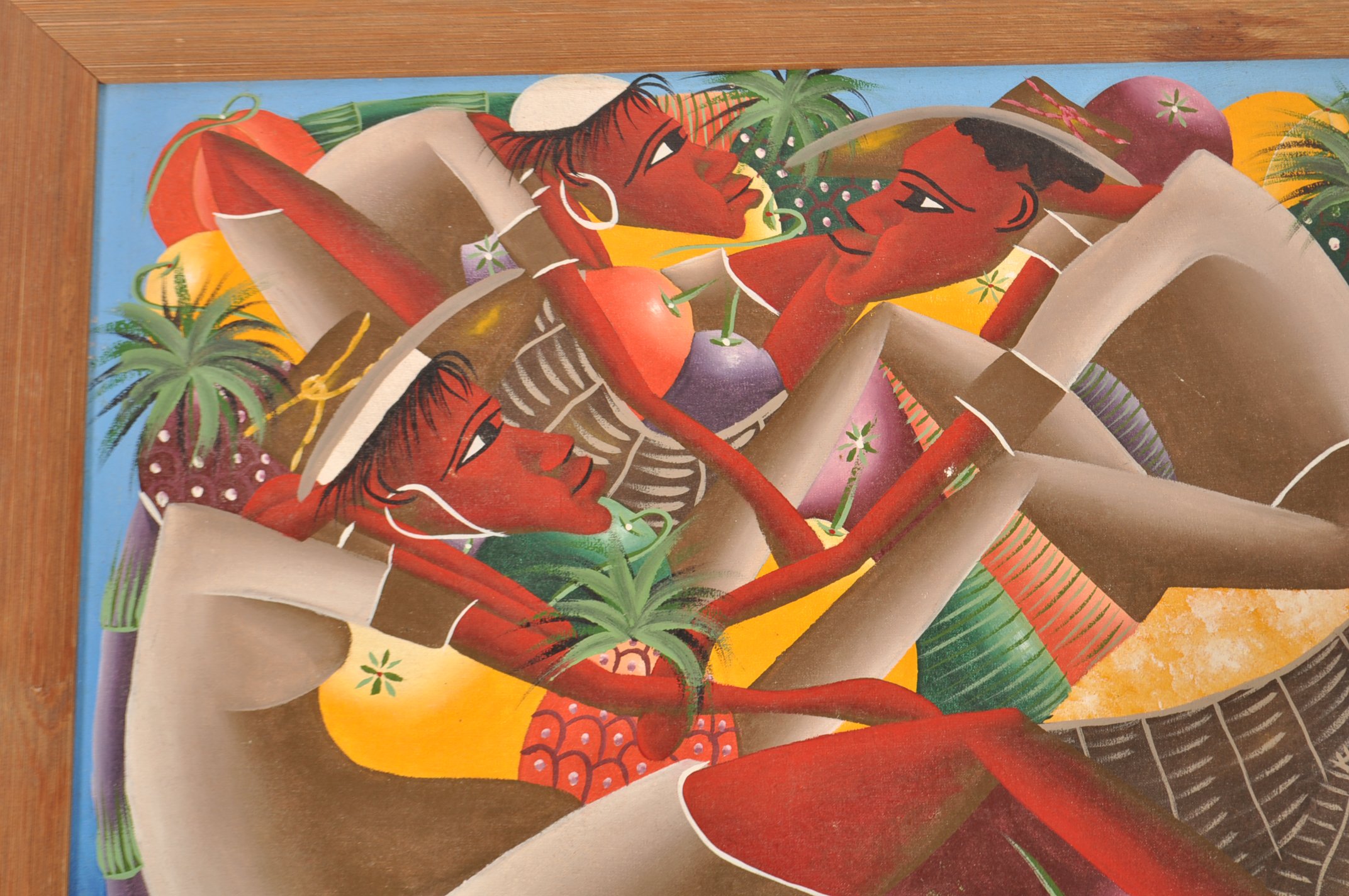 Laurent Casimir. A 20th century Haitian artist oil - Image 3 of 3