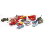 ASSORTED VINTAGE CORGI & DINKY DIECAST MODELS