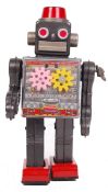 VINTAGE JAPANESE TINPLATE CLOCKWORK HORIKAWA ' GEAR ROBOT '