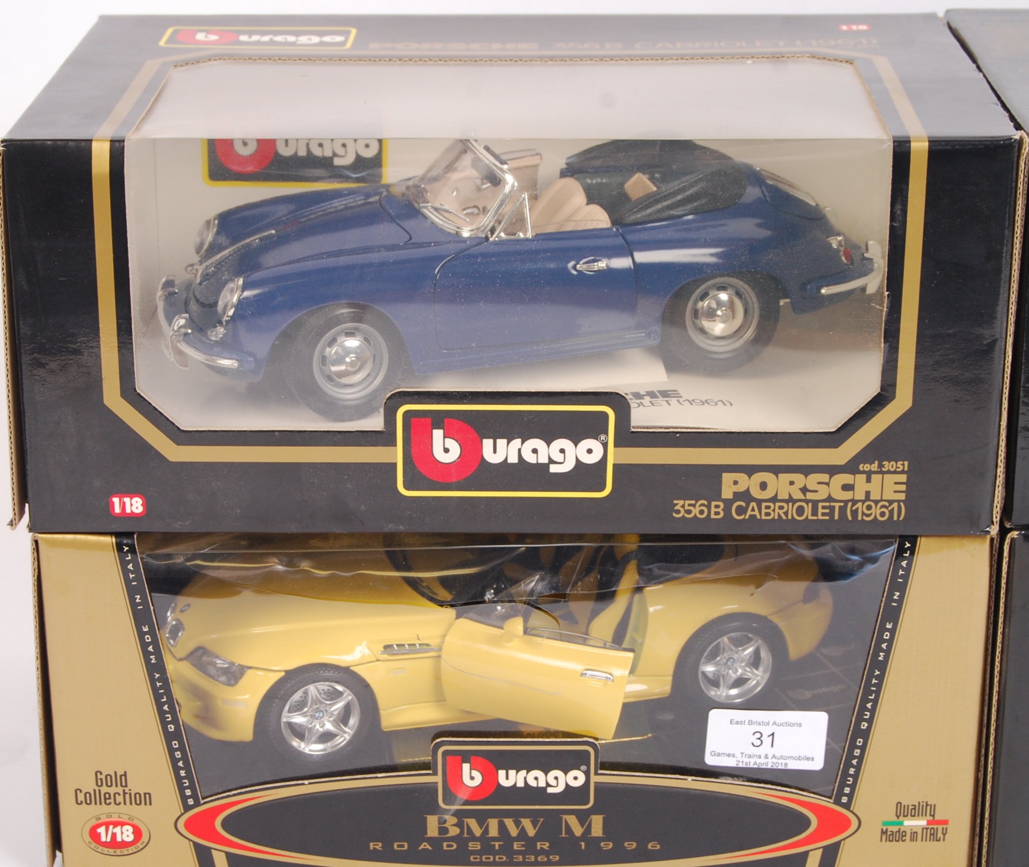 BURAGO 1:18 PRECISION DIECAST MODELS SPORTS CARS - Image 2 of 5