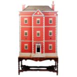 SUPERB 6FT TALL REPRODUCTION GEORGIAN DOLLS HOUSE & BASE