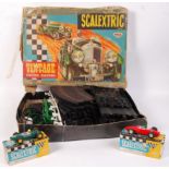 COLLECTION OF VINTAGE SCALEXTRIC SLOT CAR RACING ITEMS