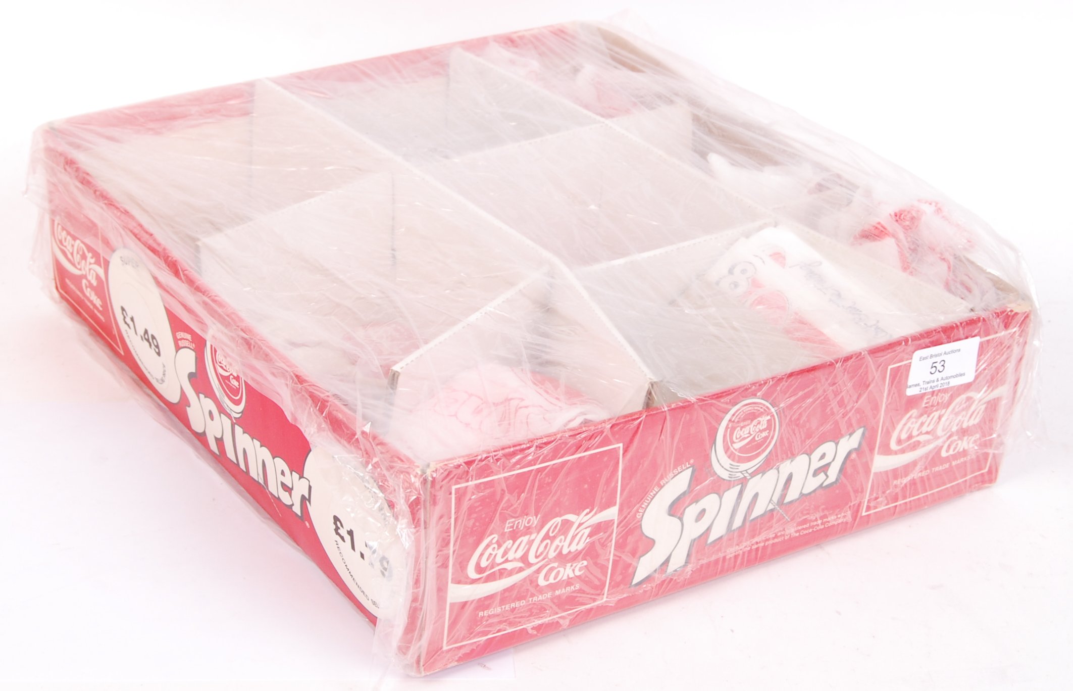RARE COCA COLA COUNTER TOP STOCK BOX OF YOYO'S SPINNERS - Image 2 of 3