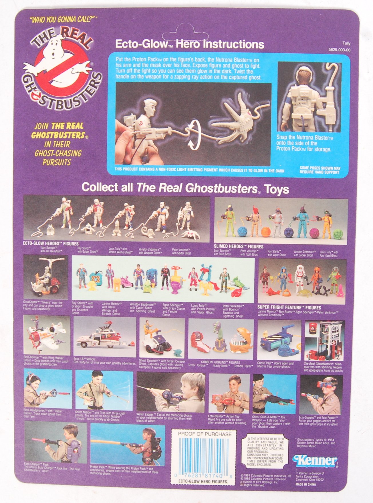 RARE THE REAL GHOSTBUSTERS KENNER PROOF ARTWORK CARDBACK - Image 2 of 2