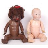 ANTIQUE GERMAN BISQUE & COMPOSITION HEADED DOLLS