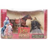LORD OF THE RINGS ARAGON & BREGO DELUXE HORSE & RI