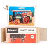 MAMOD LIVE STEAM TRACTION ENGINE AND LUMBER WAGON