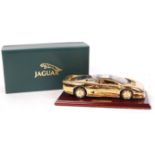 RARE JAGUAR XJ220 GOLD PLATED 1:18 SCALE DIECAST MODEL