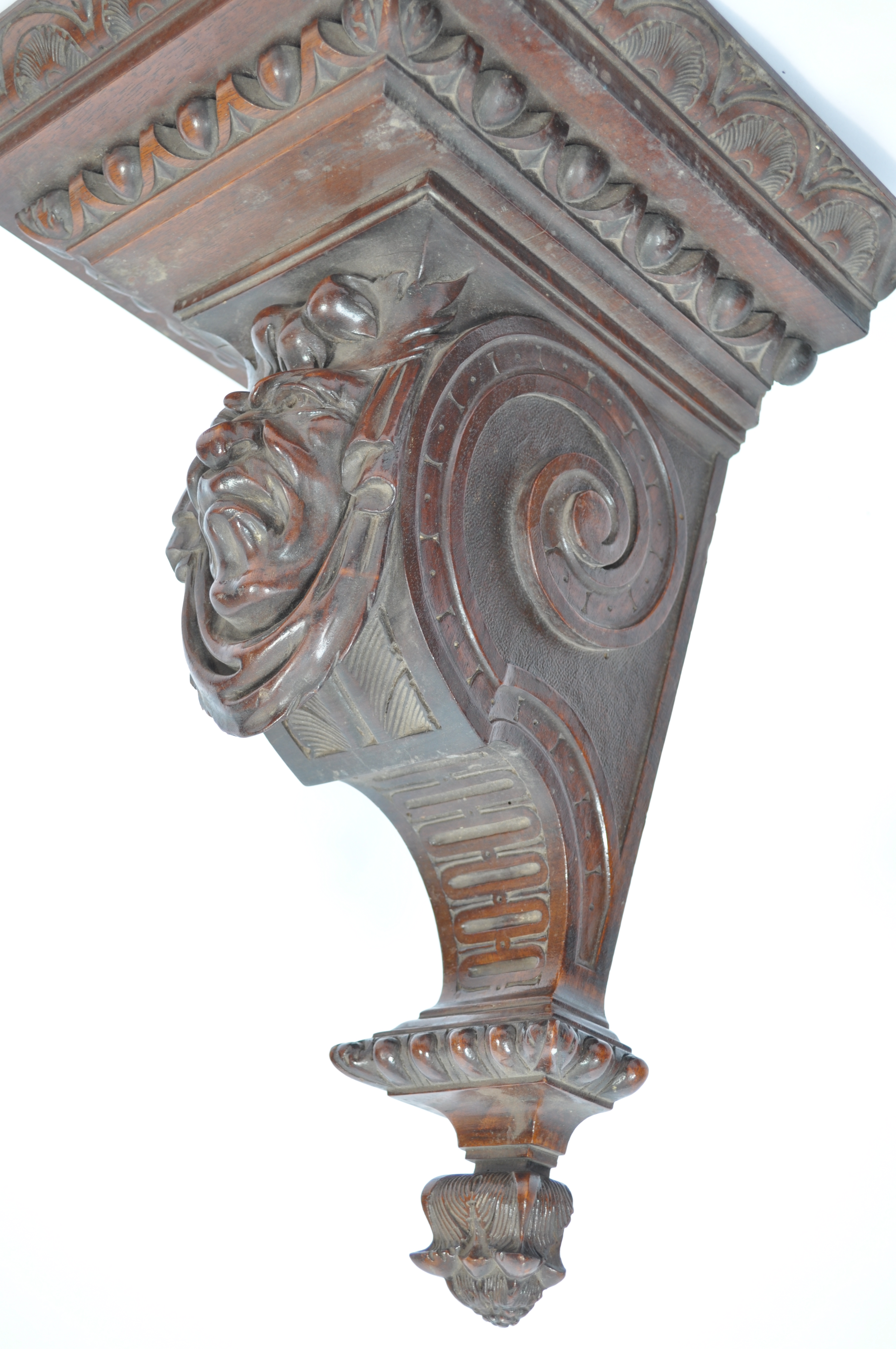 A pair of 19th century large solid walnut carved w - Image 6 of 7