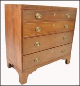 A 19th century Georgian mahogany inlaid bachelors chest of drawers. Raised on bracket feet with a