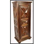 A 19th century country oak French Bonnetiere hall cupboard / armoire linen press. The upright sentry