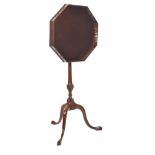 A fine 19th century mahogany tilt top wine table in the manner of Thomas Chippendale. Raised on a