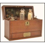 A 19th century apothecary box by Bromfield Chemist and Co Tottenham Court. The box mahogany