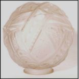 An early 20th century Art Deco Muller Freres Lunéville Globe ceiling light. The moulded frosted