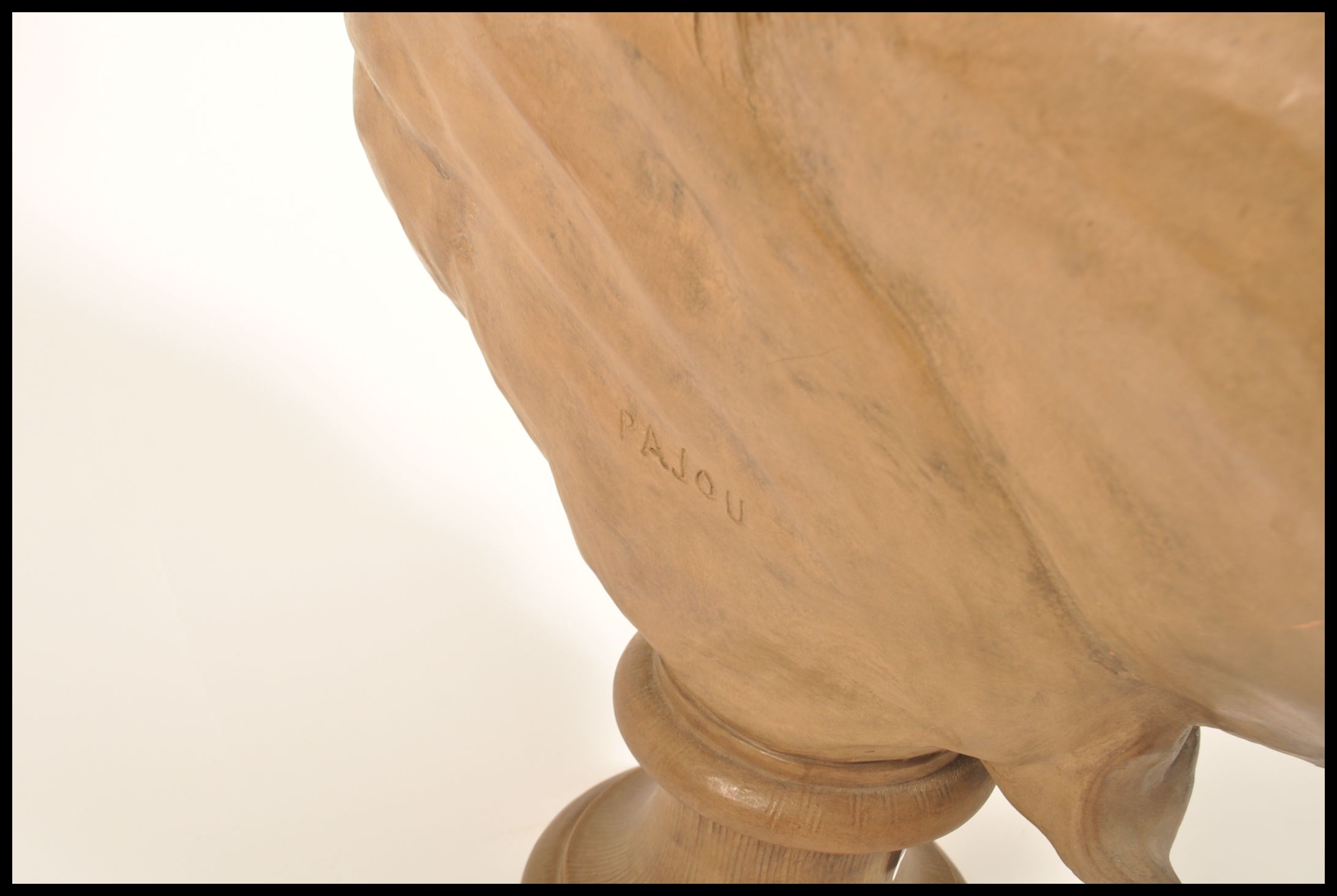 A believed early 19th century large terracotta bust study of a maiden in the manner of Augustin - Image 8 of 8