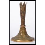 A 19th century French gilt bronze / brass candlest