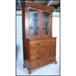 A 19th century solid mahogany secretaire bureau bo