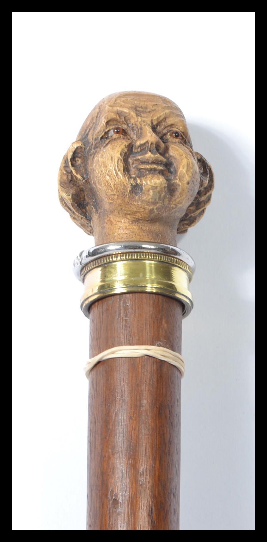 A vintage 20th century walking stick cane having a - Image 2 of 6