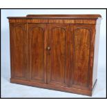 A 19th century mahogany linen press cupboard - hou