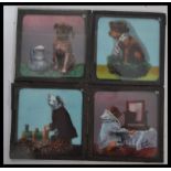 A group of four Victorian Magic Lantern Slides to