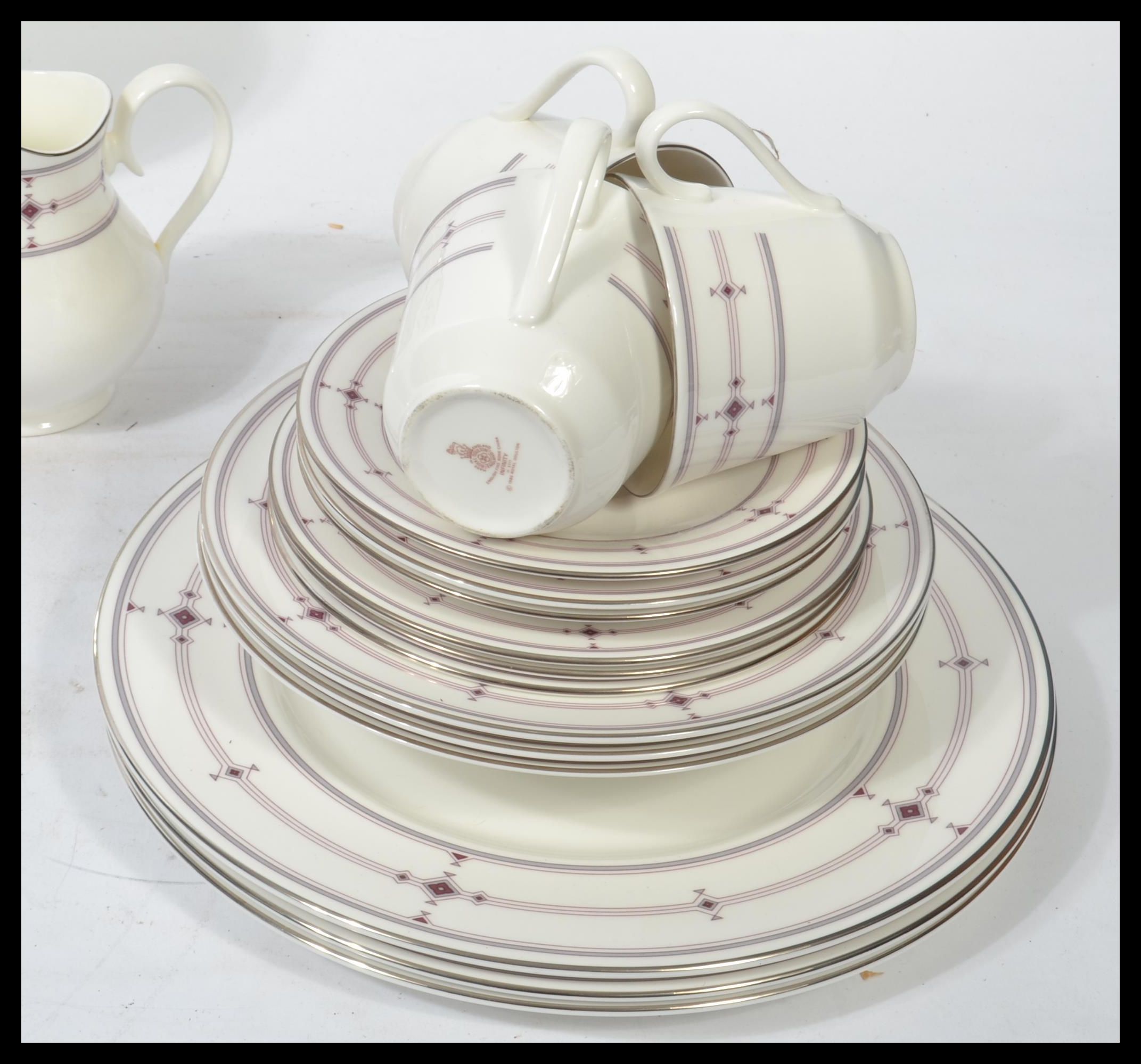 A Royal Doulton tea and dinner service in the Infi - Image 3 of 6