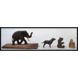 A group of vintage 20th century novelty animals it