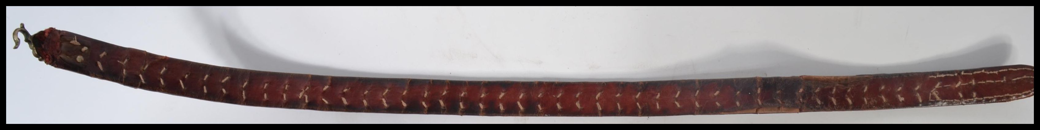 An unusual white metal and leather belt, believed - Image 7 of 9