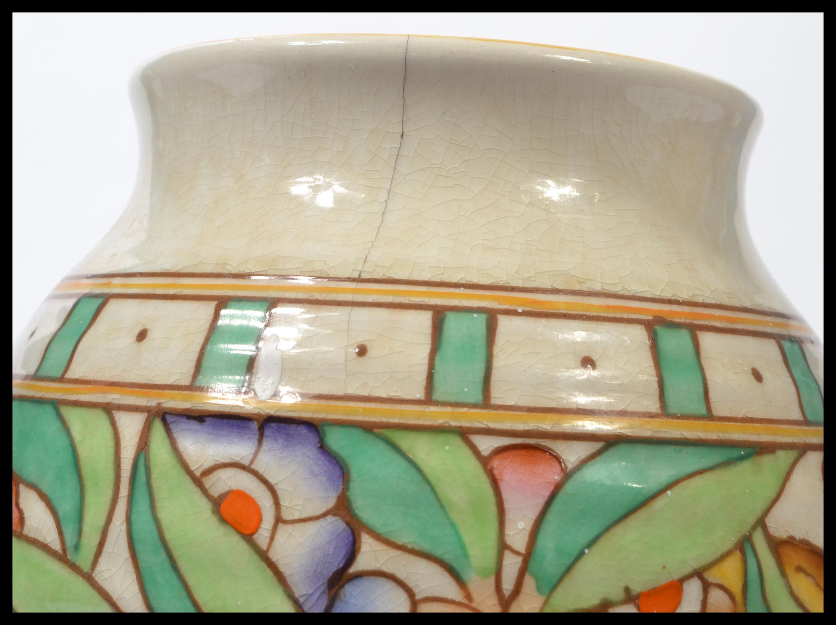A Charlotte Rhead Bursley Ware vase decorated with - Image 7 of 7