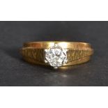 An 18ct gold single stone diamond solitaire ring