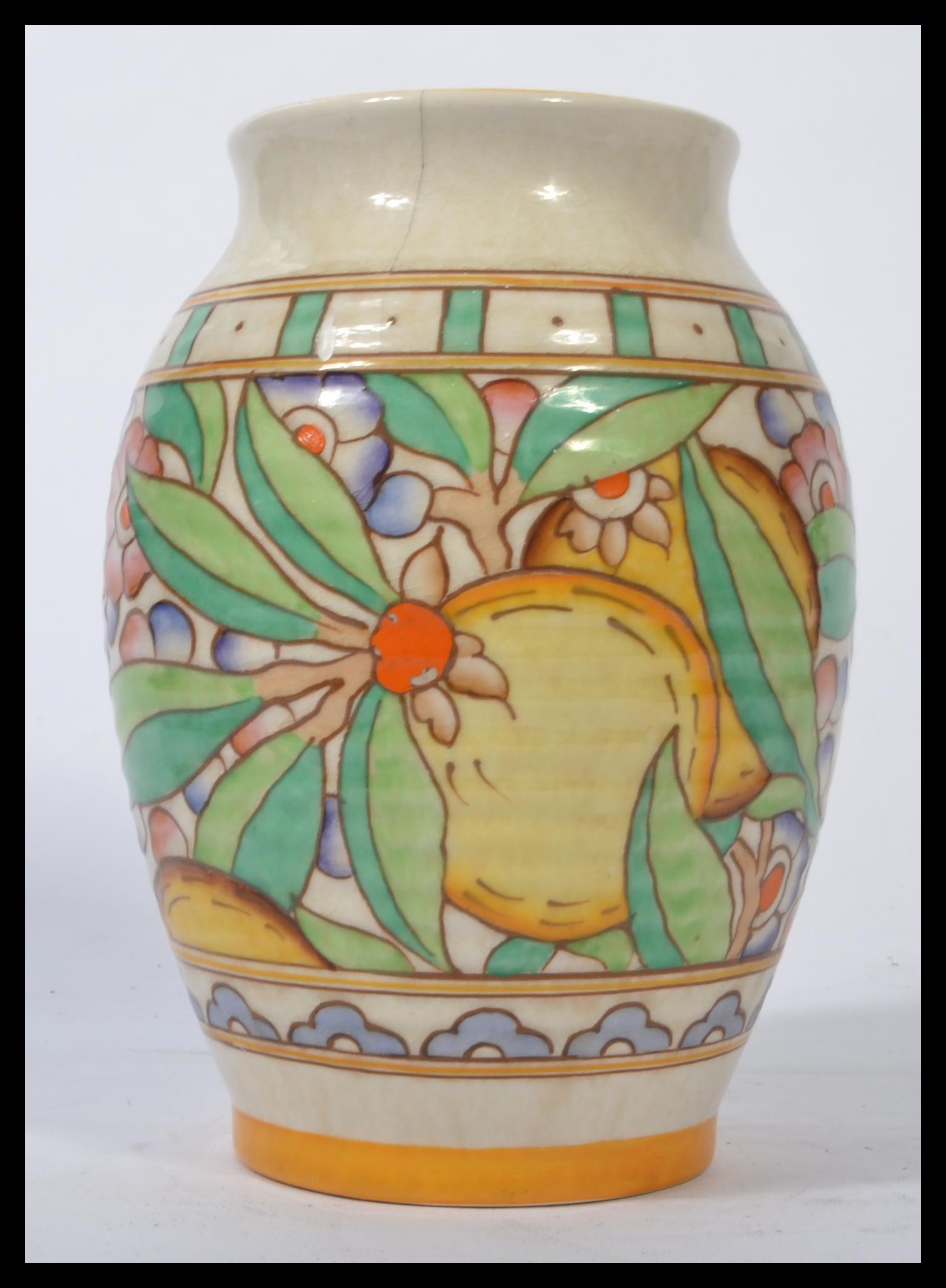 A Charlotte Rhead Bursley Ware vase decorated with - Image 2 of 7