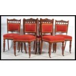 A set of 6 late Victorian mahogany dining chairs b