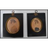 A pair of early 19th century American portrait min