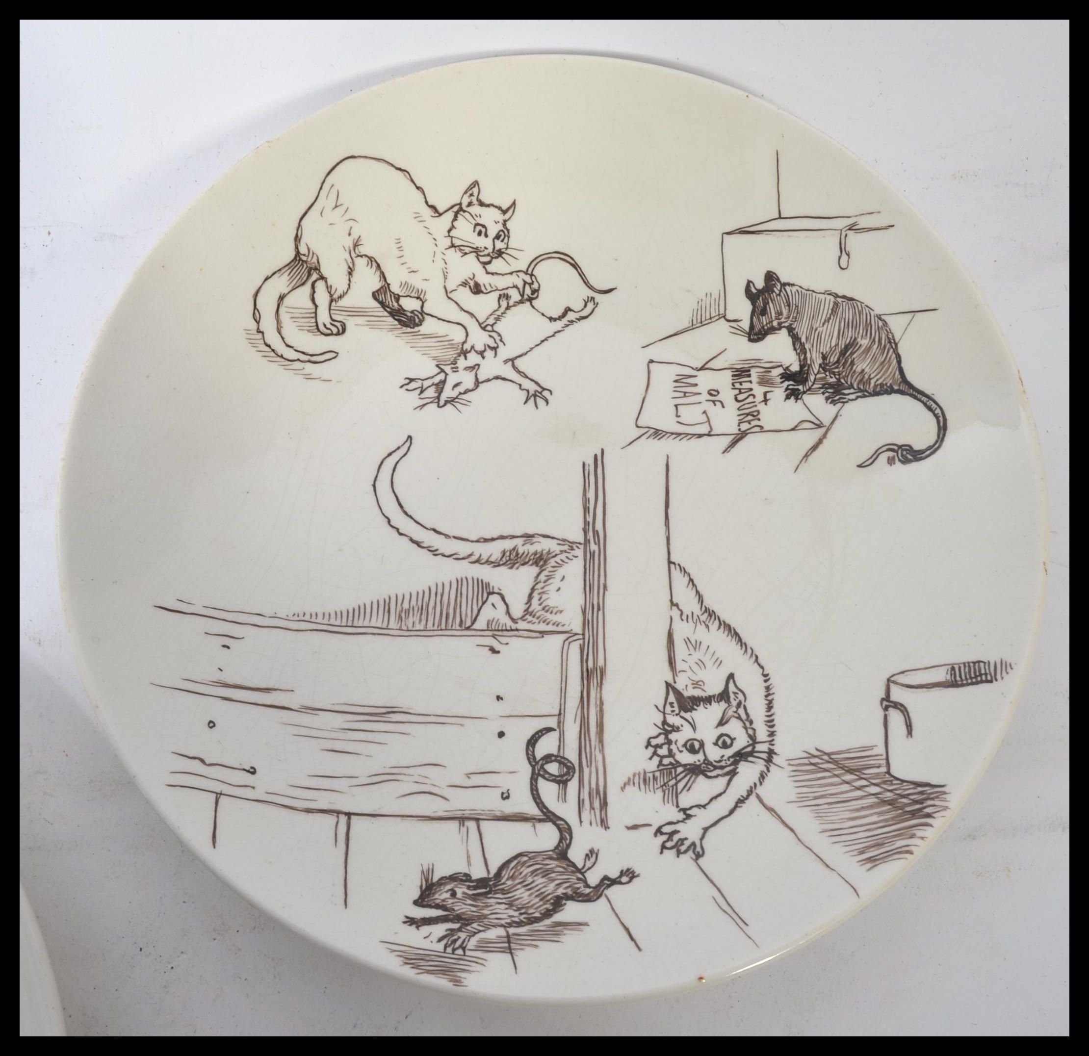 A rare set of Mintons / Minton nursery rhyme plate - Image 5 of 7