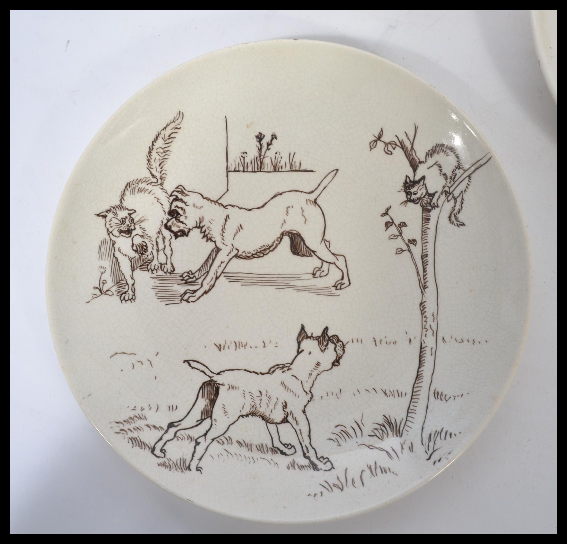 A rare set of Mintons / Minton nursery rhyme plate - Image 3 of 7