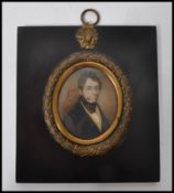 A 19th century Georgian portrait painting miniatur