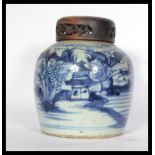 An 18th century Chinese blue and white porcelain g